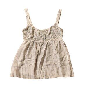 Richmond X Gray Floral Bead Embellished Sleeveless Top Sz 42